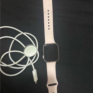 Apple Watch with Pink Band